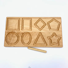 Load image into Gallery viewer, Treasures From Jennifer Reversible Prewriting / Shapes Tracing Board