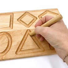 Load image into Gallery viewer, Treasures From Jennifer Reversible Prewriting / Shapes Tracing Board