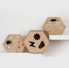 Load image into Gallery viewer, Bestie Green Wooden Shape Sorter