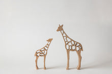 Load image into Gallery viewer, Bestie Green Wooden Giraffe + Baby Giraffe

